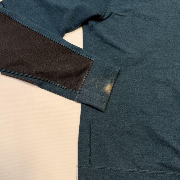 Lululemon Hoodie Mens Large Blue Gray Reversible Raglan Pullover Athletic Tech - Picture 4 of 10